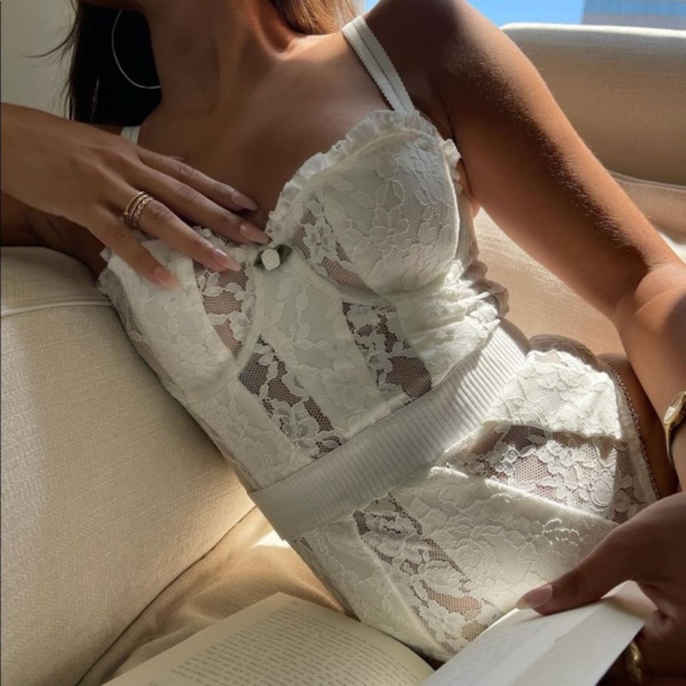 For Love & Lemons Lou Lace Bodysuit